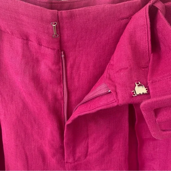 NWOT Farm Rio Pink 100% Linen Pants Size XS - Picture 7 of 9